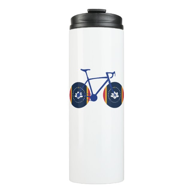 Bouteilles Isothermes Drapeau du Mississippi cyclisme (Devant)