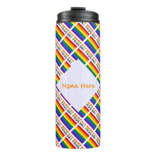 Bouteilles Isothermes Drapeau en carrés personnalisé de la Fierté Gay