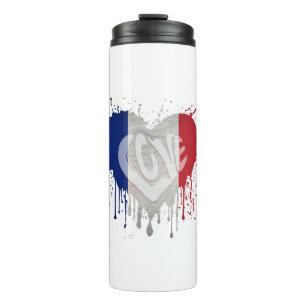 Bouteilles Isothermes Drapeau France Amour