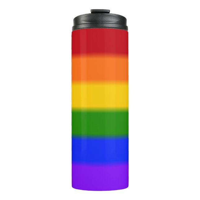 Bouteilles Isothermes Drapeau Gay pride arc-en-ciel plat (Devant)