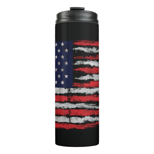 Bouteilles Isothermes Drapeau Grunge U.S.A (Devant)
