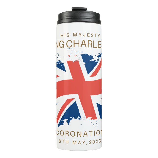 Bouteilles Isothermes Drapeau King Charles III Union Jack (Devant)