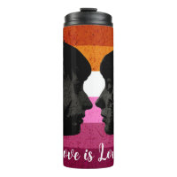 Drapeau lesbien avec deux silhouettes de femme