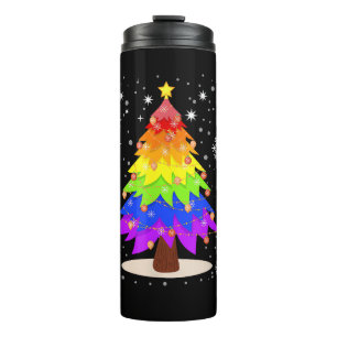 Bouteilles Isothermes Drapeau LGBT Sapin de Noël Joyeux Noël Gay LGBT 