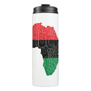 Bouteilles Isothermes Drapeau panafricain Noir Histoire Mois Art Design