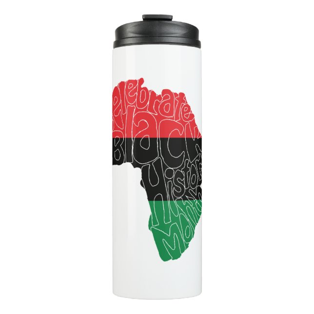 Bouteilles Isothermes Drapeau panafricain Noir Histoire Mois Art Design (Devant)
