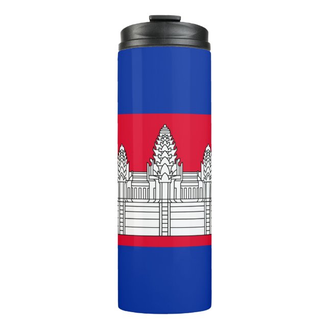Bouteilles Isothermes Drapeau patriotique cambodgien (Devant)