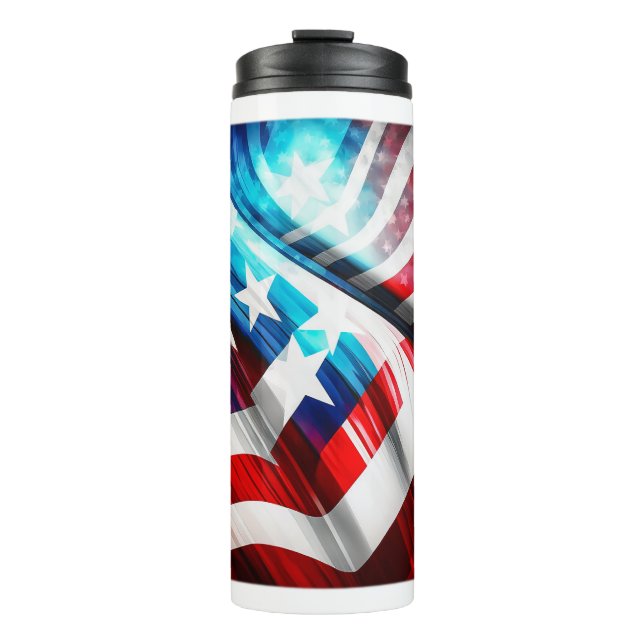 Bouteilles Isothermes Drapeau thermique Abstrait États-Unis (Devant)