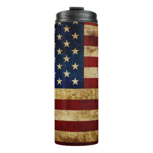 Bouteilles Isothermes Drapeau USA / Grunge