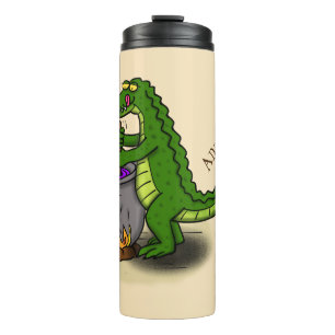 Bouteilles Isothermes Drôle alligator vert cuisine dessin animé