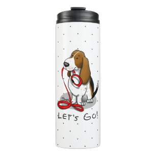 Bouteilles Isothermes Drôle Allons-y ! Promenade Basset Hound (tri-coule