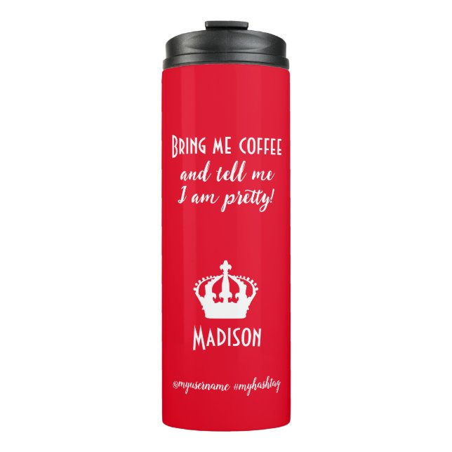 Bouteilles Isothermes Drôle café Style de nom personnalisé (Devant)