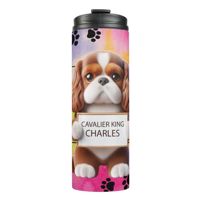 Bouteilles Isothermes Drôle Cavalier King Charles Chien (Devant)