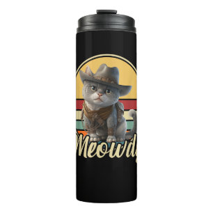 Bouteilles Isothermes Drôle Cowboy Cat Mashup Meow Howdy Kitten Lovers M