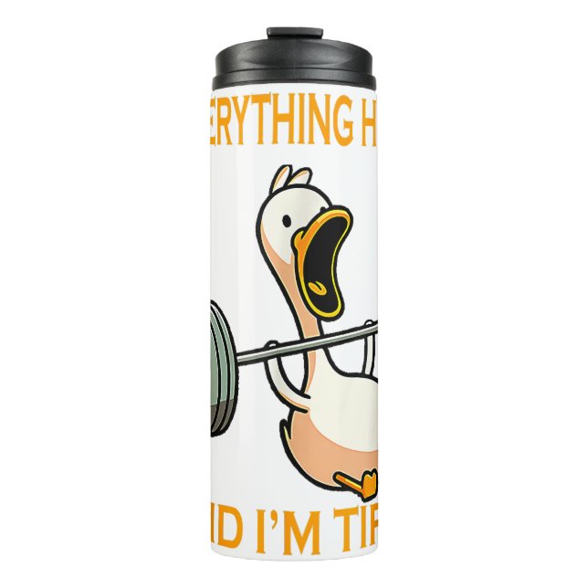 Bouteilles Isothermes Drôle gymnase canard Citer tout fait mal et je sui (Devant)