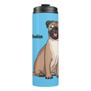 Bouteilles Isothermes Drôle joyeux dessin animé de chien de carlin