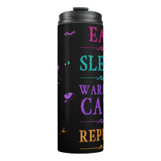 Bouteilles Isothermes Drôle Manger Sleep Warriors Chats Répéter Funny Ch