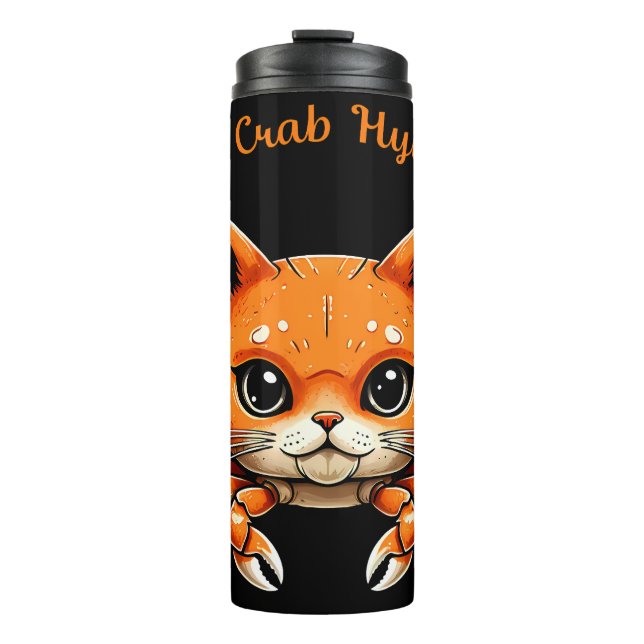 Bouteilles Isothermes Drôle mignon crabe de chat Creature Tee pour Anima (Devant)