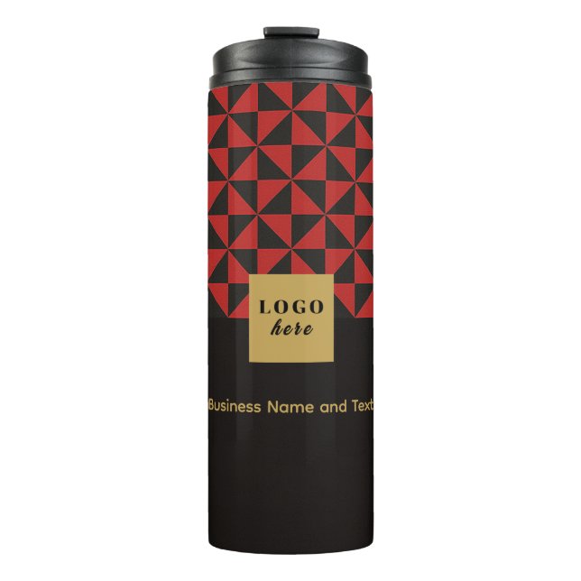 Bouteilles Isothermes Duo artisanat noir et rouge - Business Logo (Devant)
