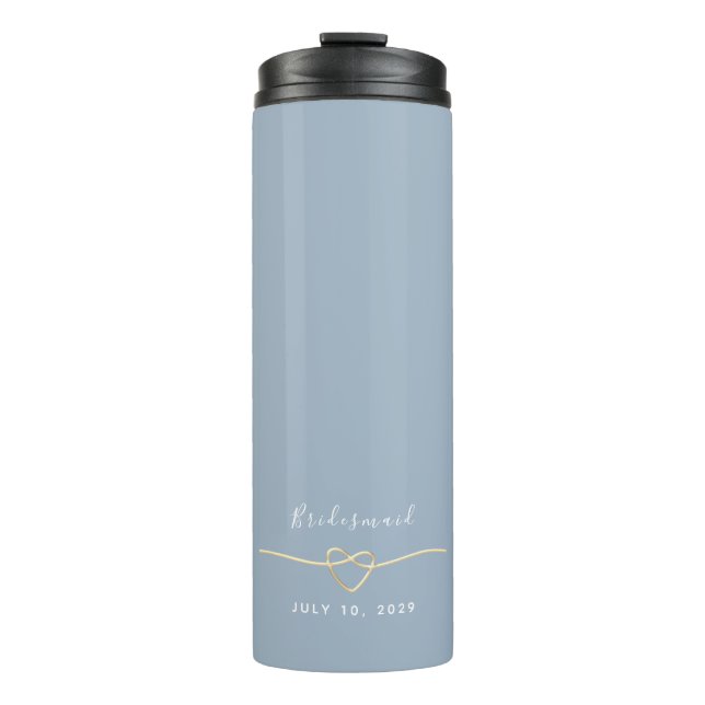 Bouteilles Isothermes Dusty Blue Bridesmaid Mariage (Devant)
