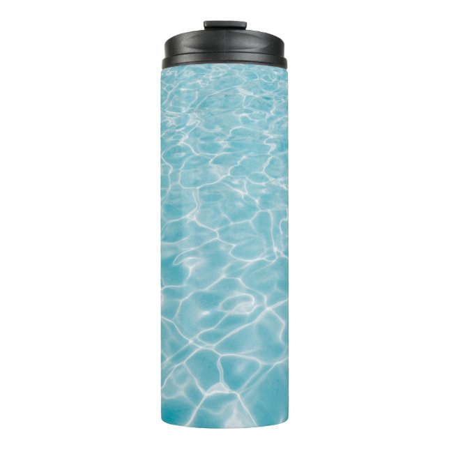 Bouteilles Isothermes Eau bleu cristal ondulante (Devant)
