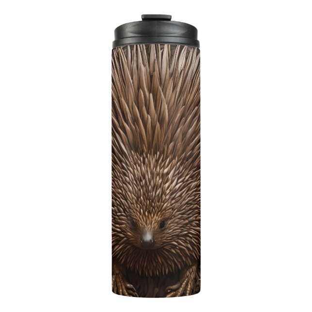 Bouteilles Isothermes Echidna Australienne En Bois Câblé, (Devant)