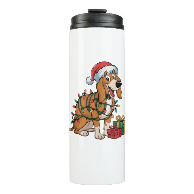 Bouteilles Isothermes Éclairage de Noël Père Noël Treeing Walker Coonhou (Devant)