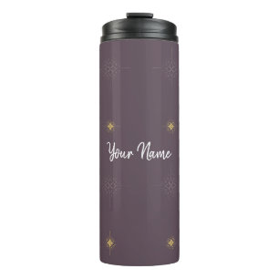 Bouteilles Isothermes Éclat d'étoile jaune - Tumbler thermique violet
