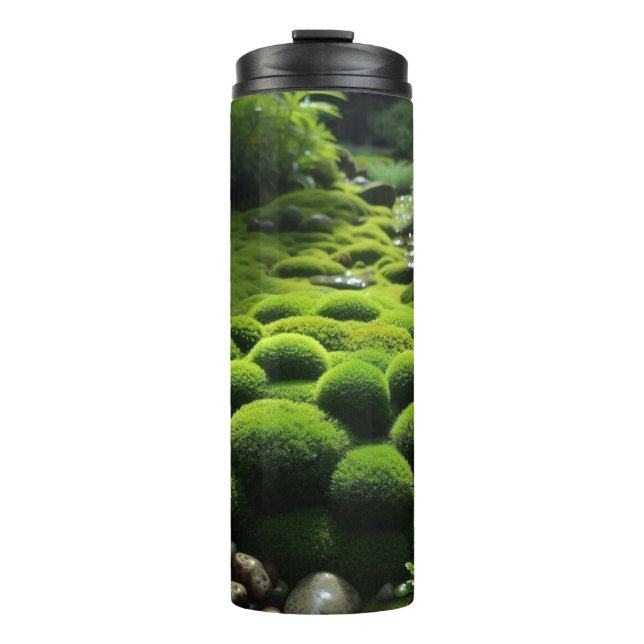 Bouteilles Isothermes Éco-chic mousse verte vibrante  (Devant)