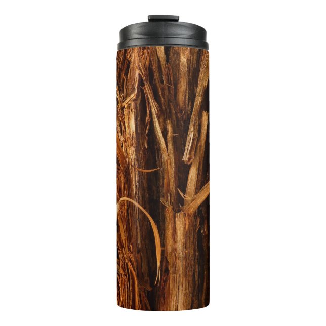 Bouteilles Isothermes Écorce de bois texturée de cèdre (Devant)