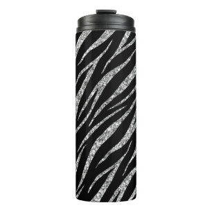 Bouteilles Isothermes Écran noir & argent de luxe féminin Zebra