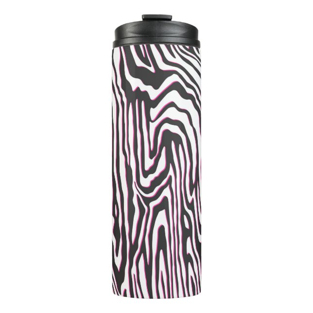 Bouteilles Isothermes Ecran vintage noir, blanc et rose (Devant)