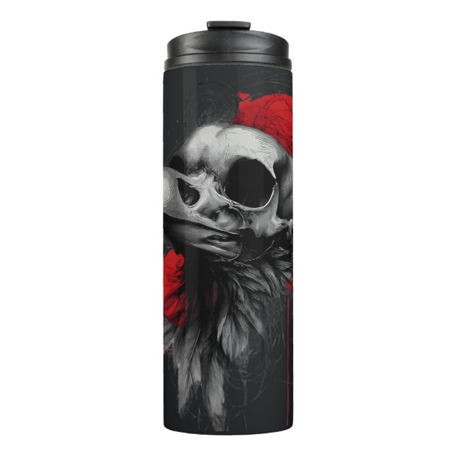 Bouteilles Isothermes Edgy Crow Skull Gothic Grunge Thermal Tumbler (Devant)
