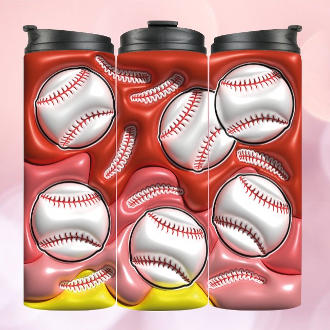 Bouteilles Isothermes Effet gonflé 3D Tumbler de baseball (Créateur téléchargé)
