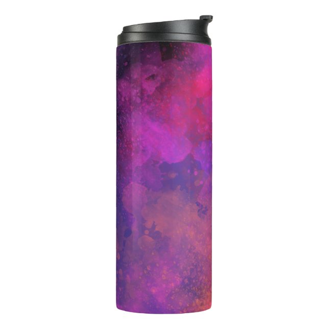 Bouteilles Isothermes Effet Paint Paint Galaxy Rose (Tourné sur la gauche)