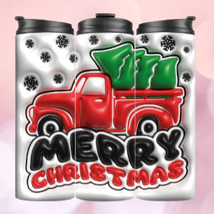 Bouteilles Isothermes Effet Tumbler gonflé 3D - Joyeux Noël