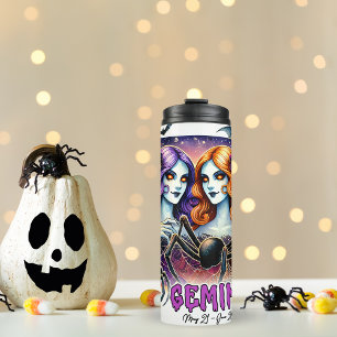 Bouteilles Isothermes Éffrayant Gemini Zodiac Halloween Cadeau Anniversa