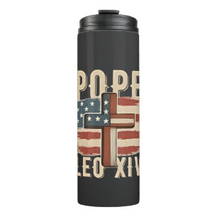 Bouteilles Isothermes Église chrétienne du pape Léon XIV Drapeau américa
