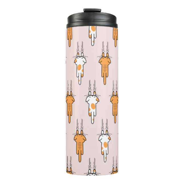 Bouteilles Isothermes Égratignure de chat sans couture motif (Devant)