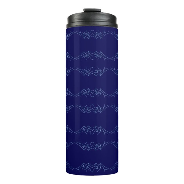 Bouteilles Isothermes Electric Blue Neural Horizon Abstract Pattern (Devant)