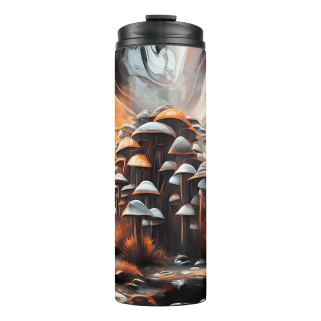 Bouteilles Isothermes Élégance Énigmatique : Champignons Abstraits (Devant)