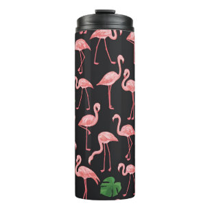 Bouteilles Isothermes Élégance Flamant rose : Fusion Monstera Vintage.