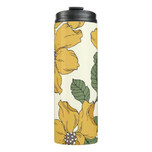 Bouteilles Isothermes Elégance florale Abstraite, arrière - plan sans so