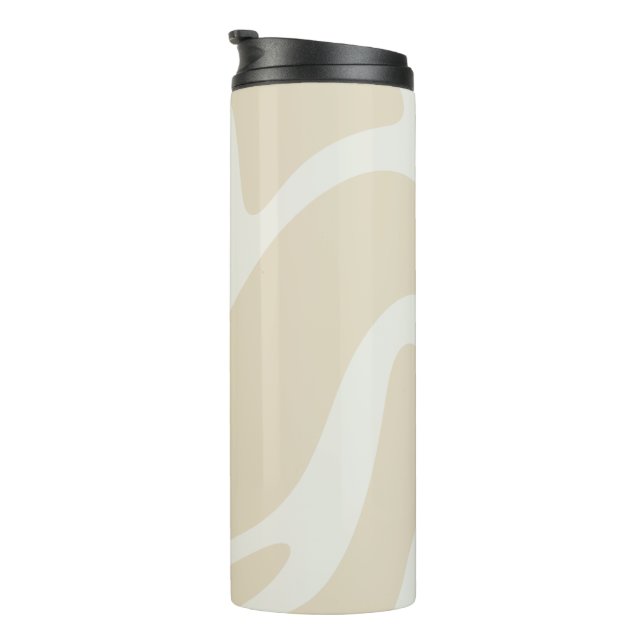 Bouteilles Isothermes Elegant Beige Cream Simple Organic Pattern (Tourné sur la droite)