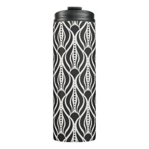 Bouteilles Isothermes Élégant damas floral, patte art nouveau sans soudu
