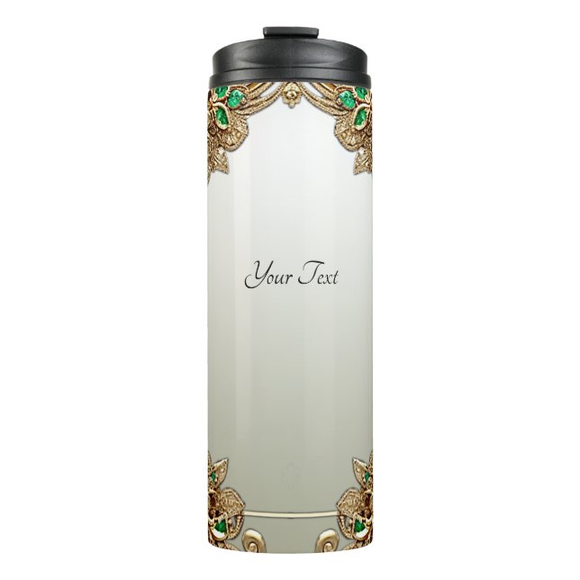 Bouteilles Isothermes Elegant Gold Ornate Thermal Tumbler (Devant)