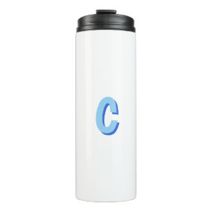 Bouteilles Isothermes Élégant Minimaliste Professionnel Monogrammé Bleu