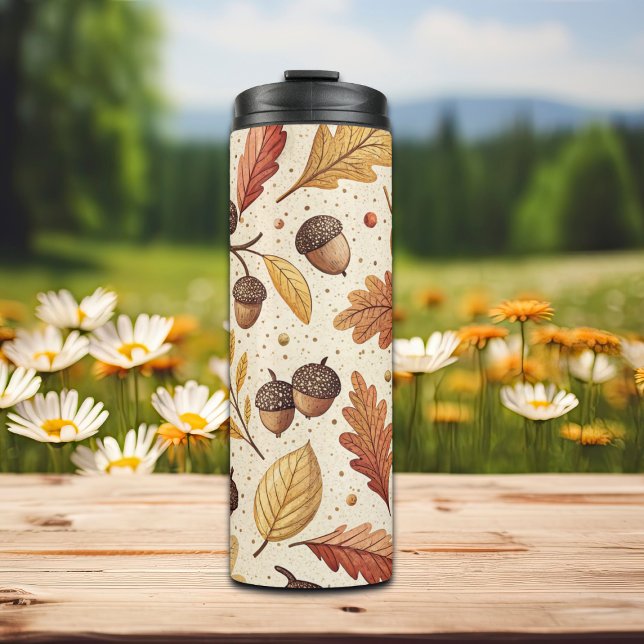 Bouteilles Isothermes Élégant Motif Automne (Créateur téléchargé)