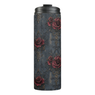 Bouteilles Isothermes Élégant Motif gothique Vintage avec Roses rouges