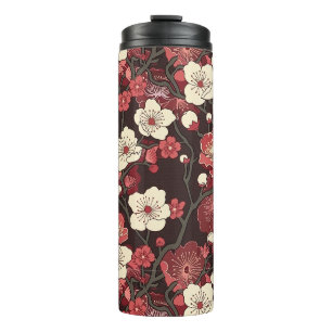 Bouteilles Isothermes Élégant Motif sans couture en fleur de cerisier (1